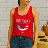 R.E.D. Support Our Troops Wear Red On Friday Women's Tank Top thumb 2