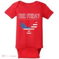 R.E.D. Support Our Troops Wear Red On Friday Baby Bodysuit thumb 0