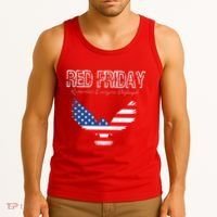 R.E.D. Support Our Troops Wear Red On Friday Tank Top thumb 3