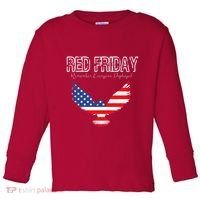 R.E.D. Support Our Troops Wear Red On Friday Toddler Long Sleeve Shirt thumb 0
