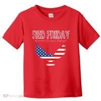 R.E.D. Support Our Troops Wear Red On Friday Toddler T-Shirt thumb 0