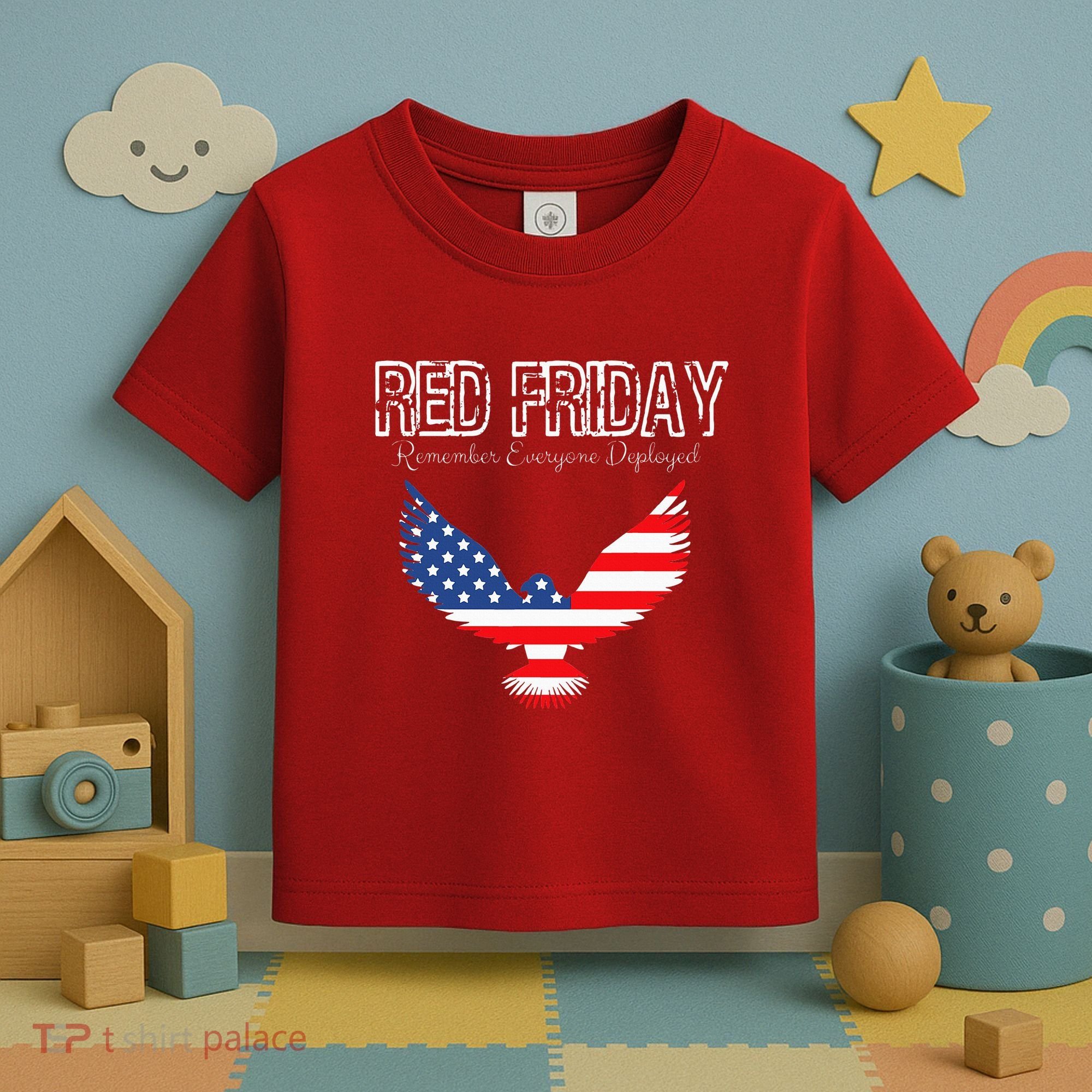 R.E.D. Support Our Troops Wear Red On Friday Toddler T-Shirt