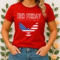 R.E.D. Support Our Troops Wear Red On Friday Women's T-Shirt thumb 2