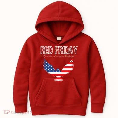 R.E.D. Support Our Troops Wear Red On Friday Kids Hoodie