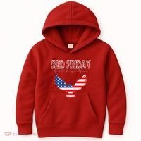 R.E.D. Support Our Troops Wear Red On Friday Kids Hoodie thumb 0