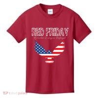 R.E.D. Support Our Troops Wear Red On Friday Kids T-Shirt thumb 0