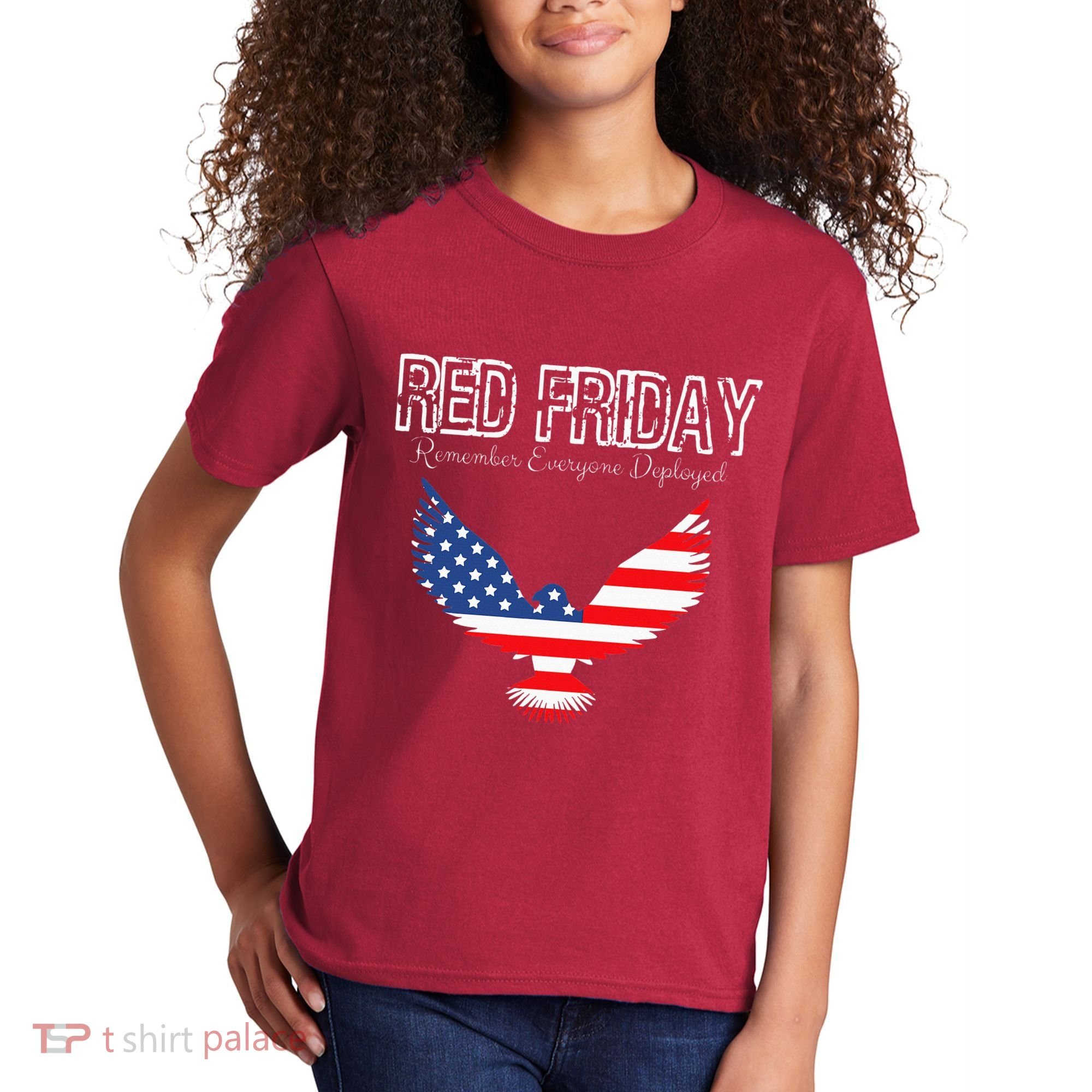 R.E.D. Support Our Troops Wear Red On Friday Kids T-Shirt