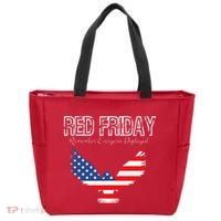 R.E.D. Support Our Troops Wear Red On Friday Tote Bag thumb 0