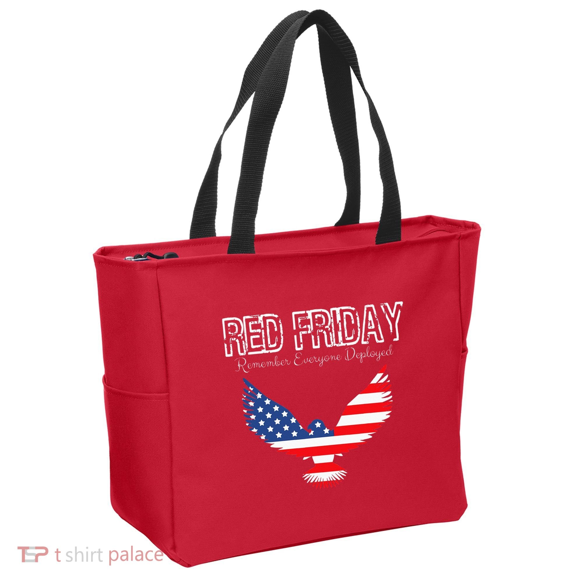 R.E.D. Support Our Troops Wear Red On Friday Tote Bag