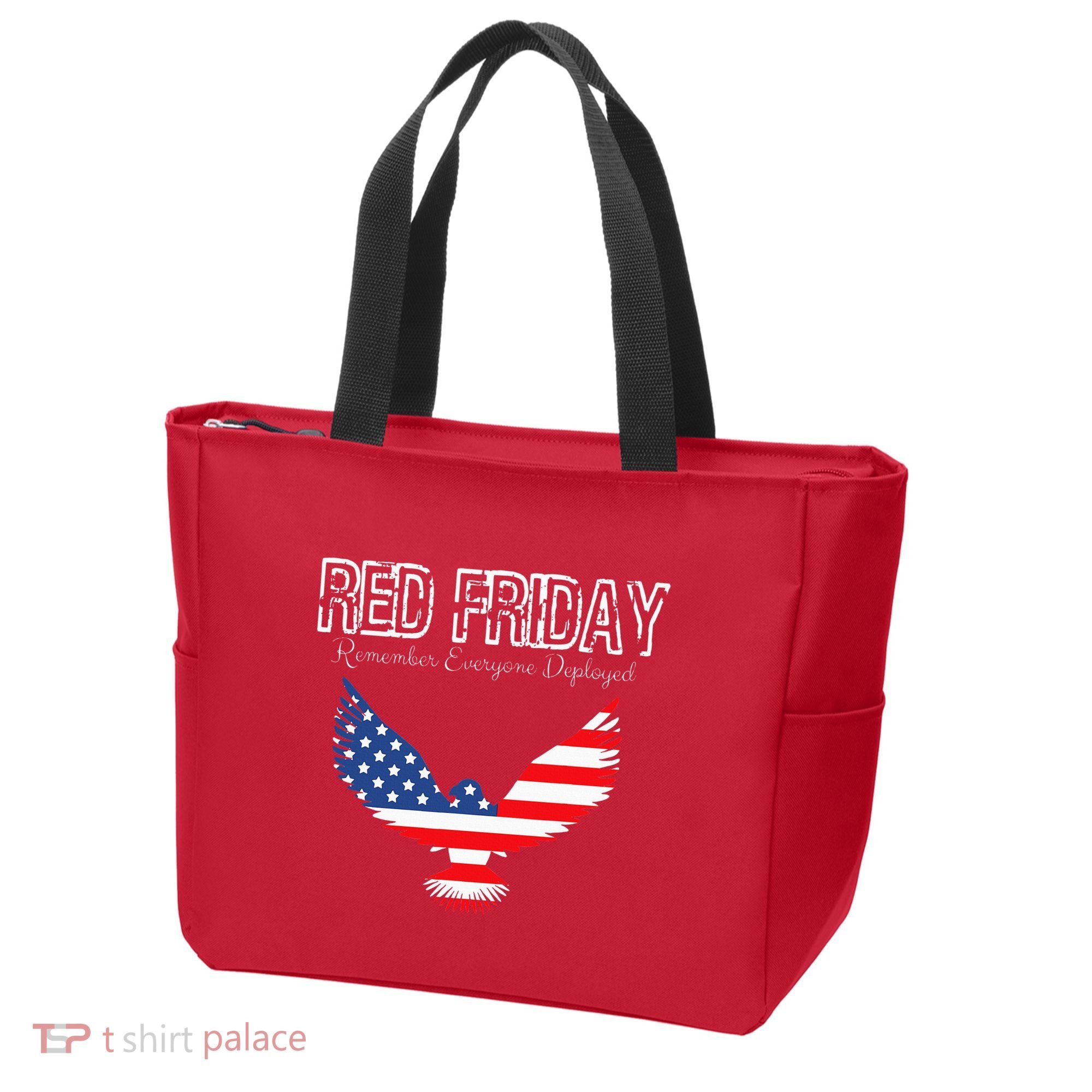 R.E.D. Support Our Troops Wear Red On Friday Tote Bag