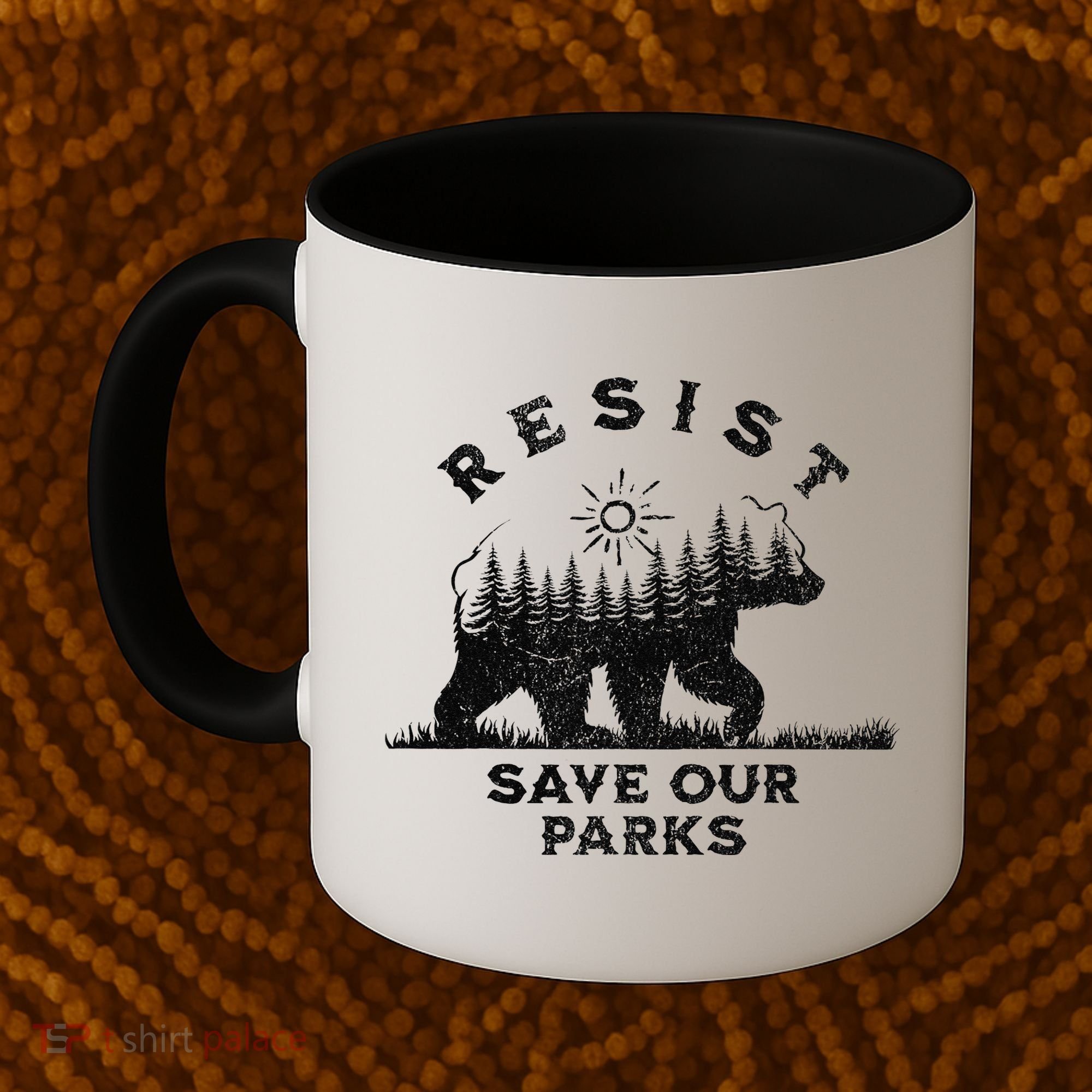 Resist Save Our Parks Us Alt National Parks Bear Silhouette Coffee Mug