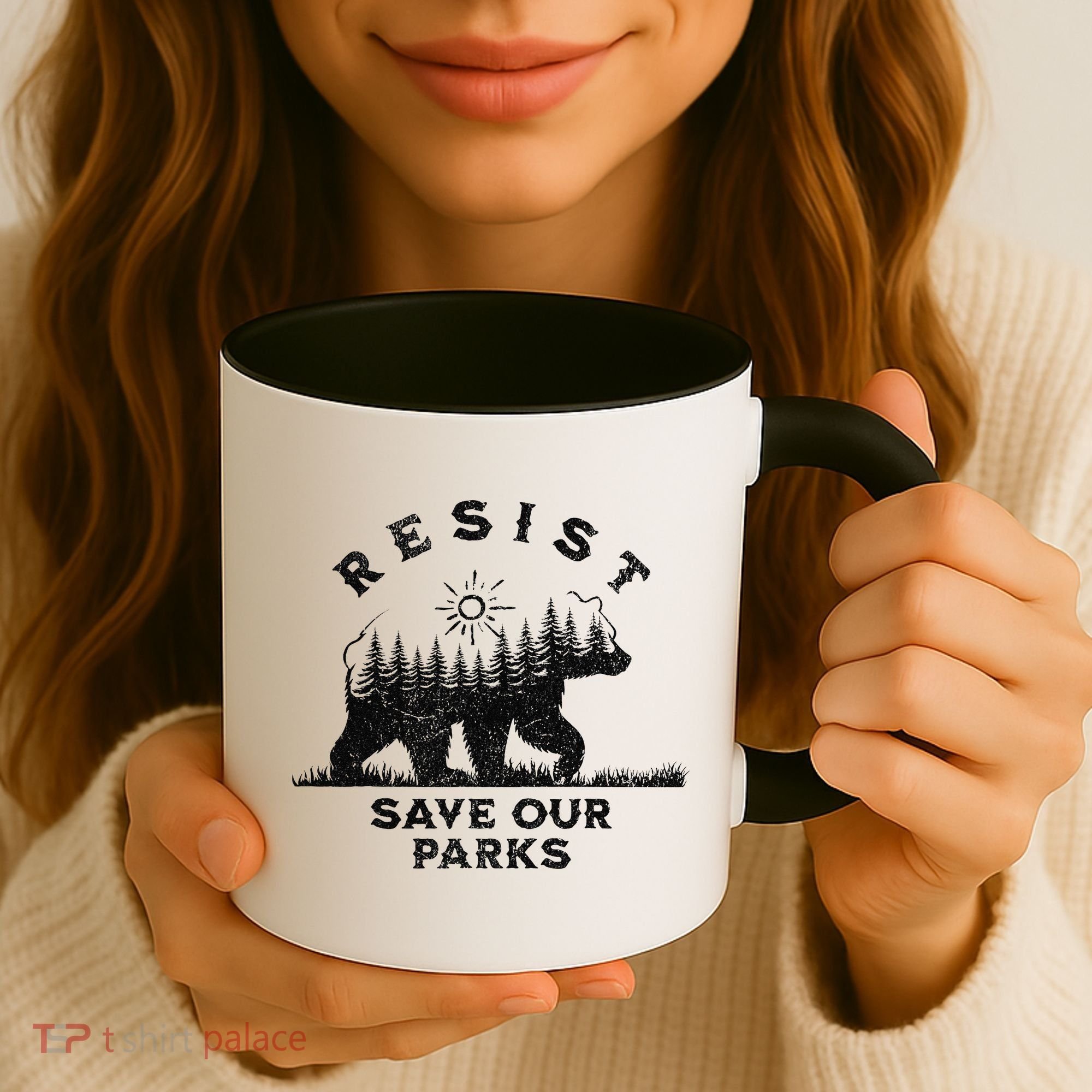 Resist Save Our Parks Us Alt National Parks Bear Silhouette Coffee Mug