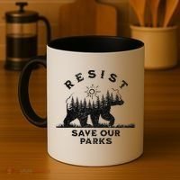 Resist Save Our Parks Us Alt National Parks Bear Silhouette Coffee Mug thumb 4
