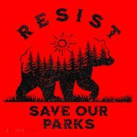 Resist Save Our Parks Us Alt National Parks Bear Silhouette Santa Hat thumb 1