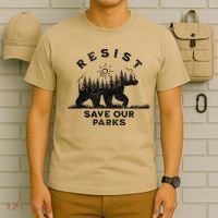 Resist Save Our Parks Us Alt National Parks Bear Silhouette T-Shirt thumb 6
