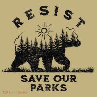 Resist Save Our Parks Us Alt National Parks Bear Silhouette T-Shirt thumb 7