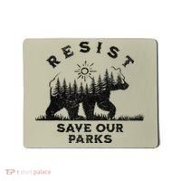 Resist Save Our Parks Us Alt National Parks Bear Silhouette Mousepad thumb 0
