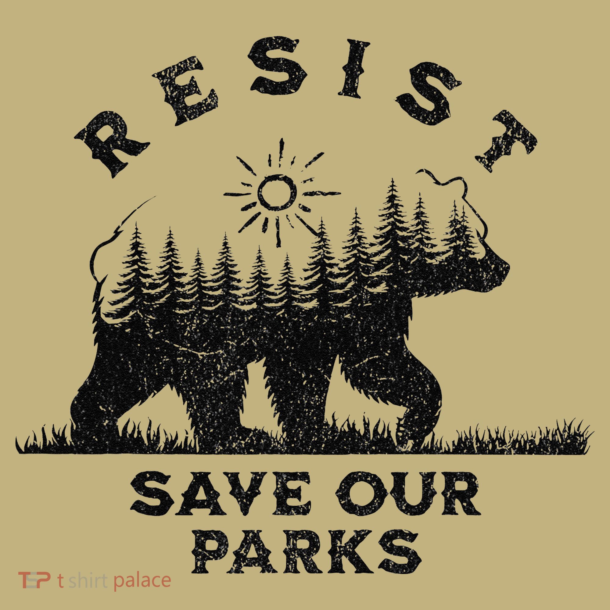 Resist Save Our Parks Us Alt National Parks Bear Silhouette Mousepad