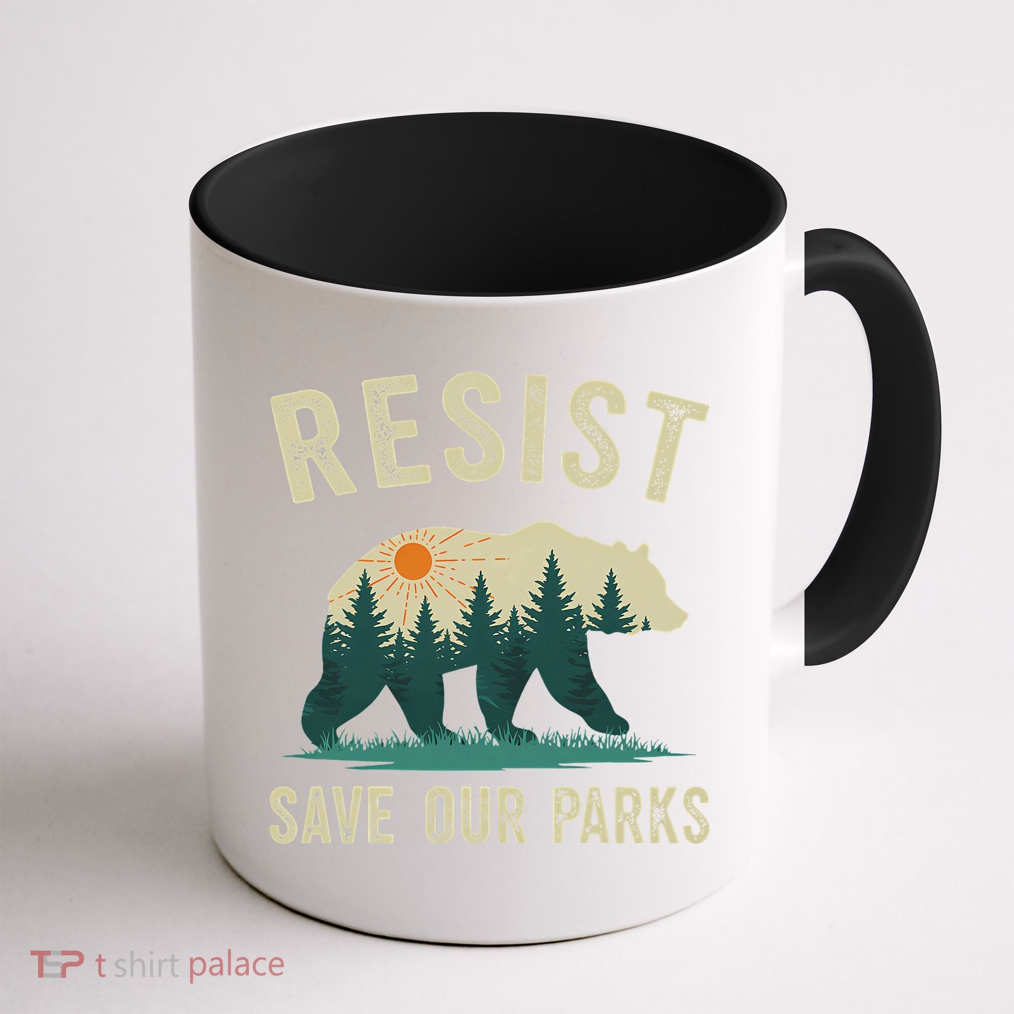 Resist Save Our Parks Alt US National Parks Bear Nature Gift Coffee Mug