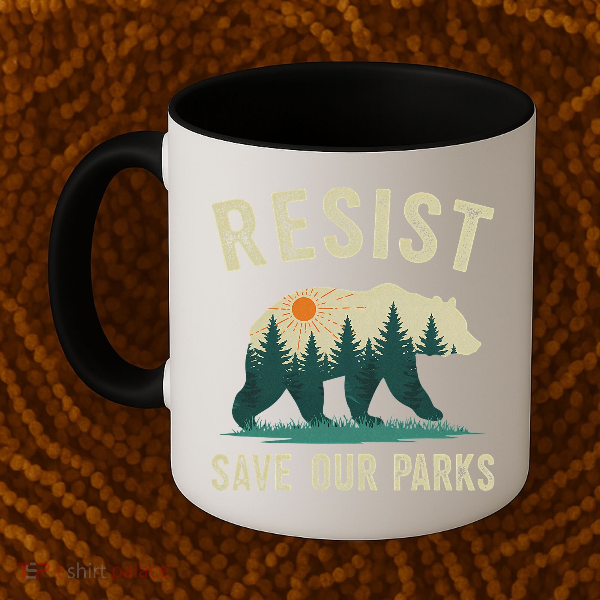 Resist Save Our Parks Alt US National Parks Bear Nature Gift Coffee Mug