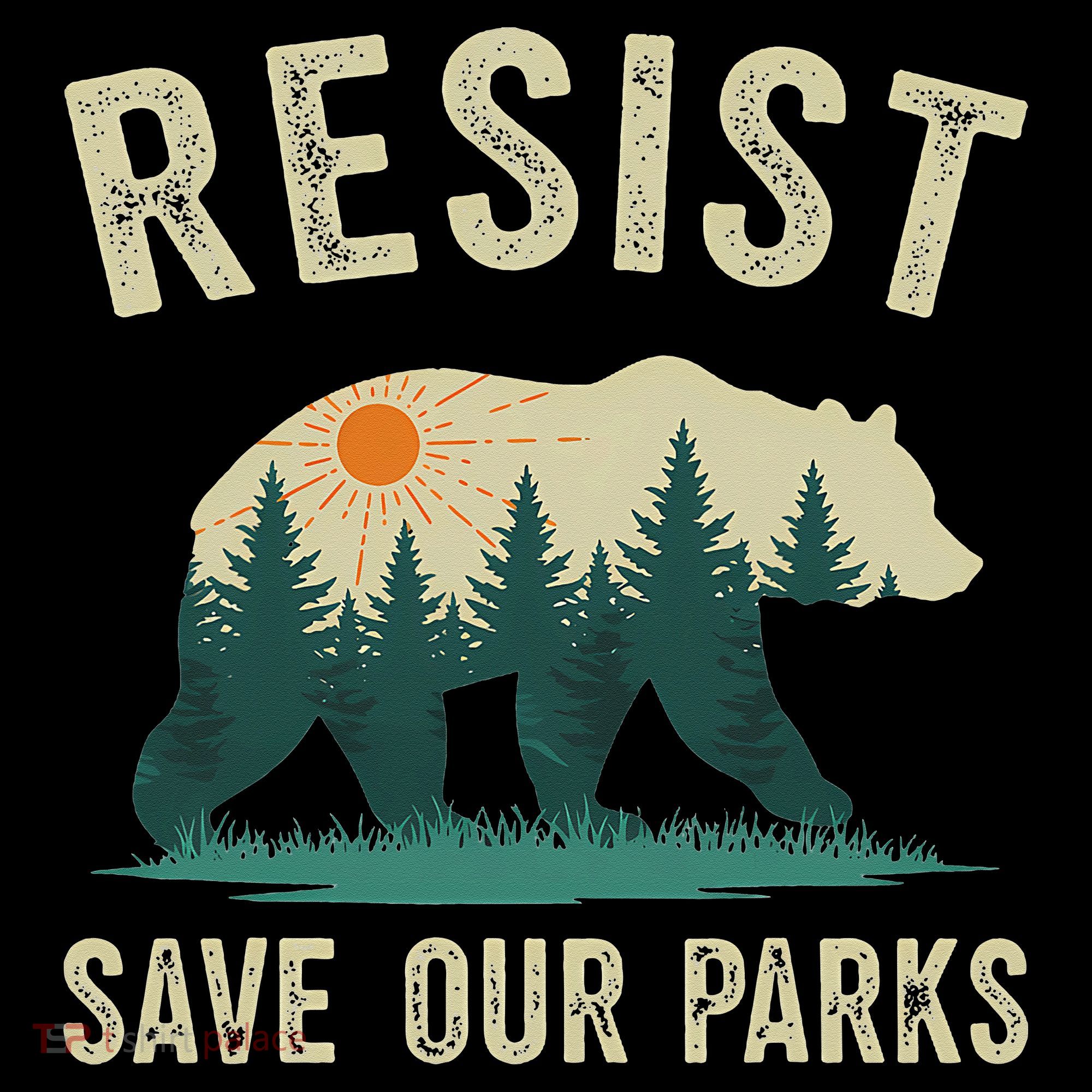 Resist Save Our Parks Alt US National Parks Bear Nature Gift Coffee Mug