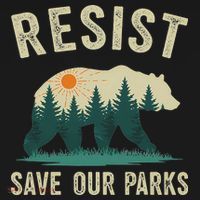 Resist Save Our Parks Alt US National Parks Bear Nature Gift Women's Hoodie thumb 2
