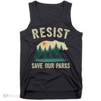 Resist Save Our Parks Alt US National Parks Bear Nature Gift Tank Top thumb 0
