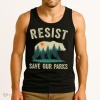 Resist Save Our Parks Alt US National Parks Bear Nature Gift Tank Top thumb 3
