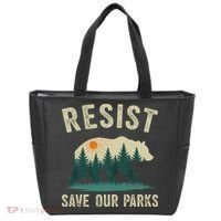 Resist Save Our Parks Alt US National Parks Bear Nature Gift Tote Bag thumb 0