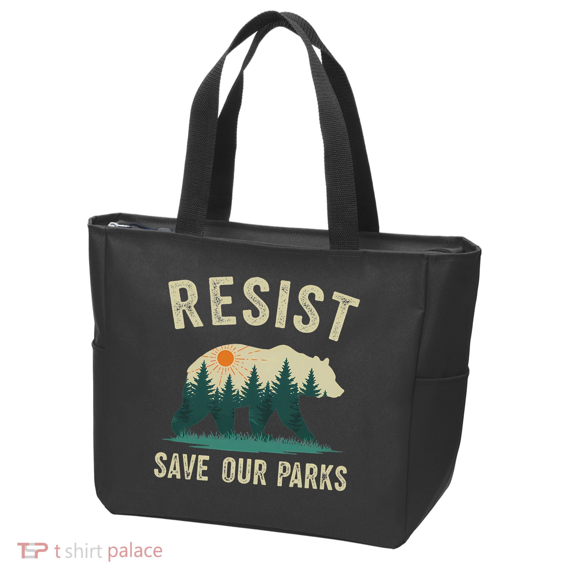 Resist Save Our Parks Alt US National Parks Bear Nature Gift Tote Bag