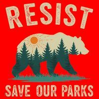 Resist Save Our Parks Alt US National Parks Bear Nature Gift Santa Hat thumb 1