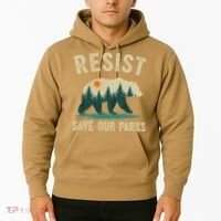 Resist Save Our Parks Alt US National Parks Bear Nature Gift Hoodie thumb 2
