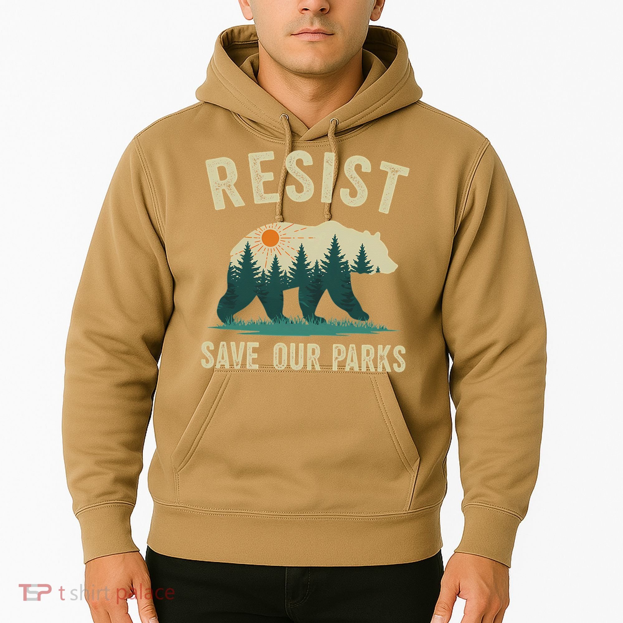 Resist Save Our Parks Alt US National Parks Bear Nature Gift Hoodie