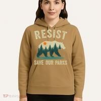 Resist Save Our Parks Alt US National Parks Bear Nature Gift Hoodie thumb 5