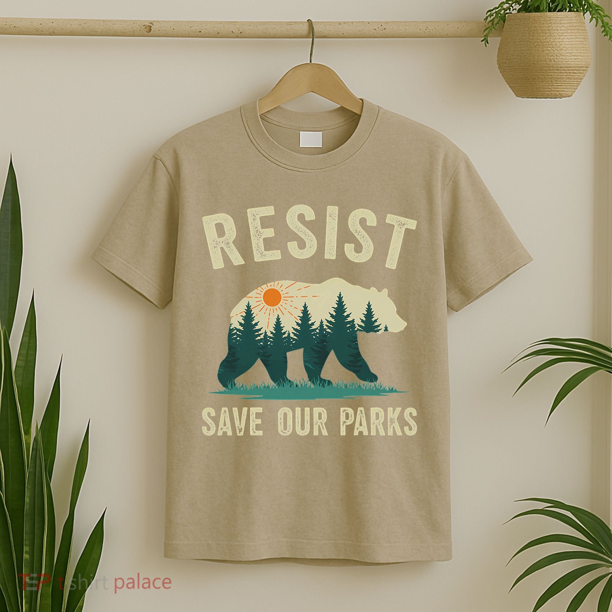 Resist Save Our Parks Alt US National Parks Bear Nature Gift T-Shirt