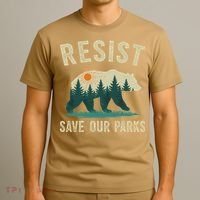 Resist Save Our Parks Alt US National Parks Bear Nature Gift T-Shirt thumb 3