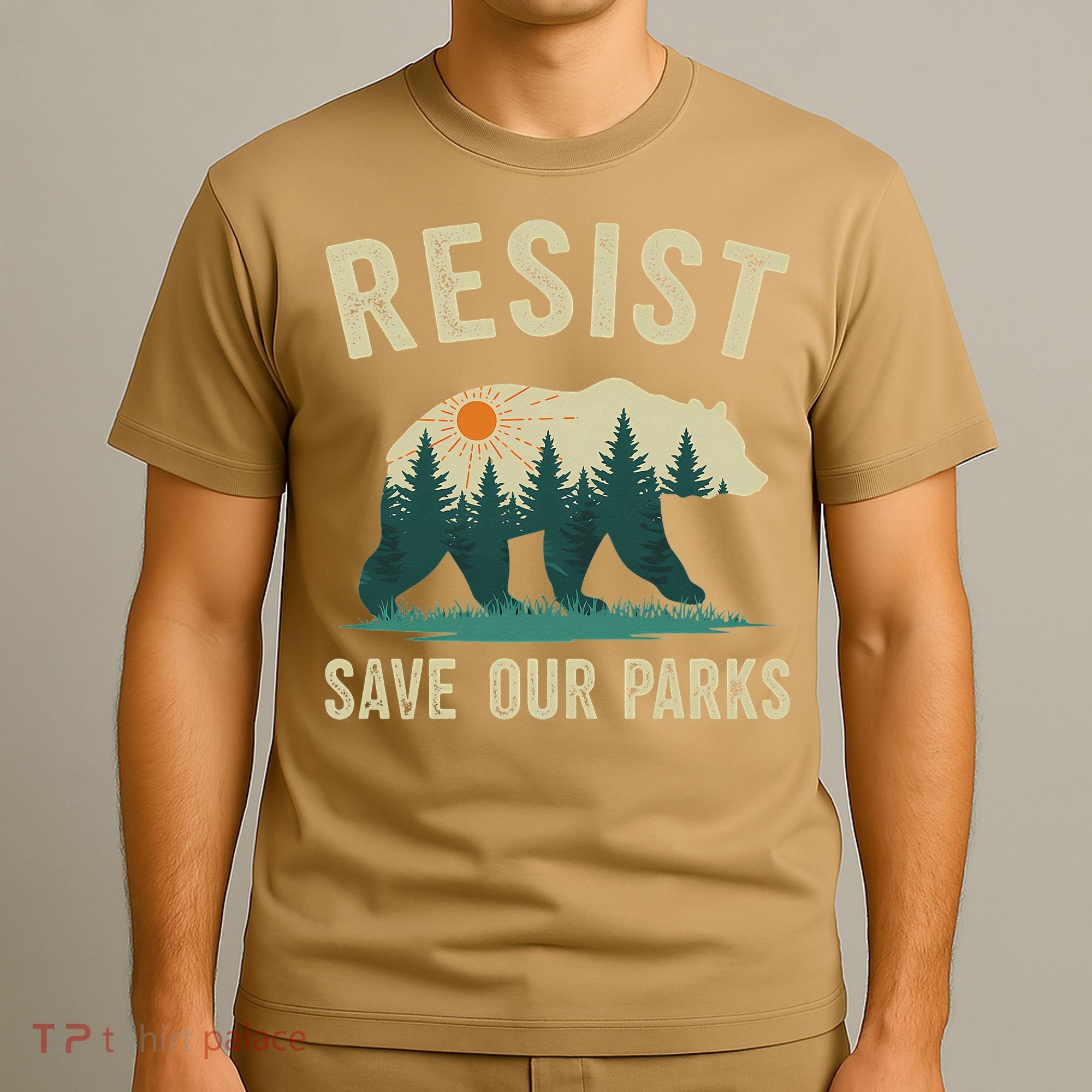 Resist Save Our Parks Alt US National Parks Bear Nature Gift T-Shirt
