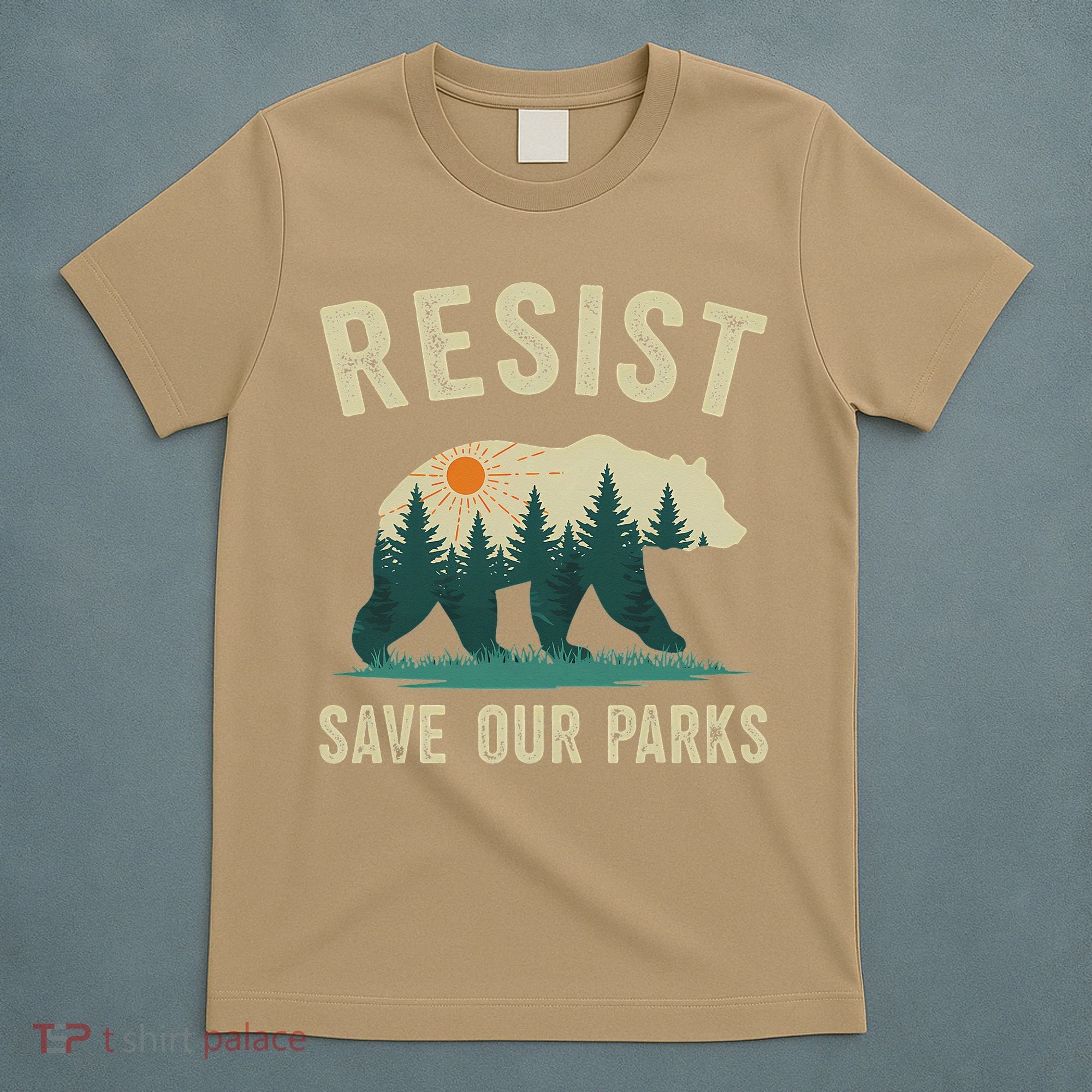 Resist Save Our Parks Alt US National Parks Bear Nature Gift T-Shirt