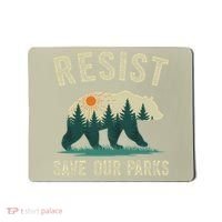Resist Save Our Parks Alt US National Parks Bear Nature Gift Mousepad thumb 0