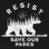 Resist Save Our Parks Us National Parks Bear Alt Souvenir Apron thumb 3