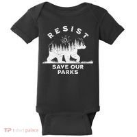 Resist Save Our Parks Us National Parks Bear Alt Souvenir Baby Bodysuit thumb 0