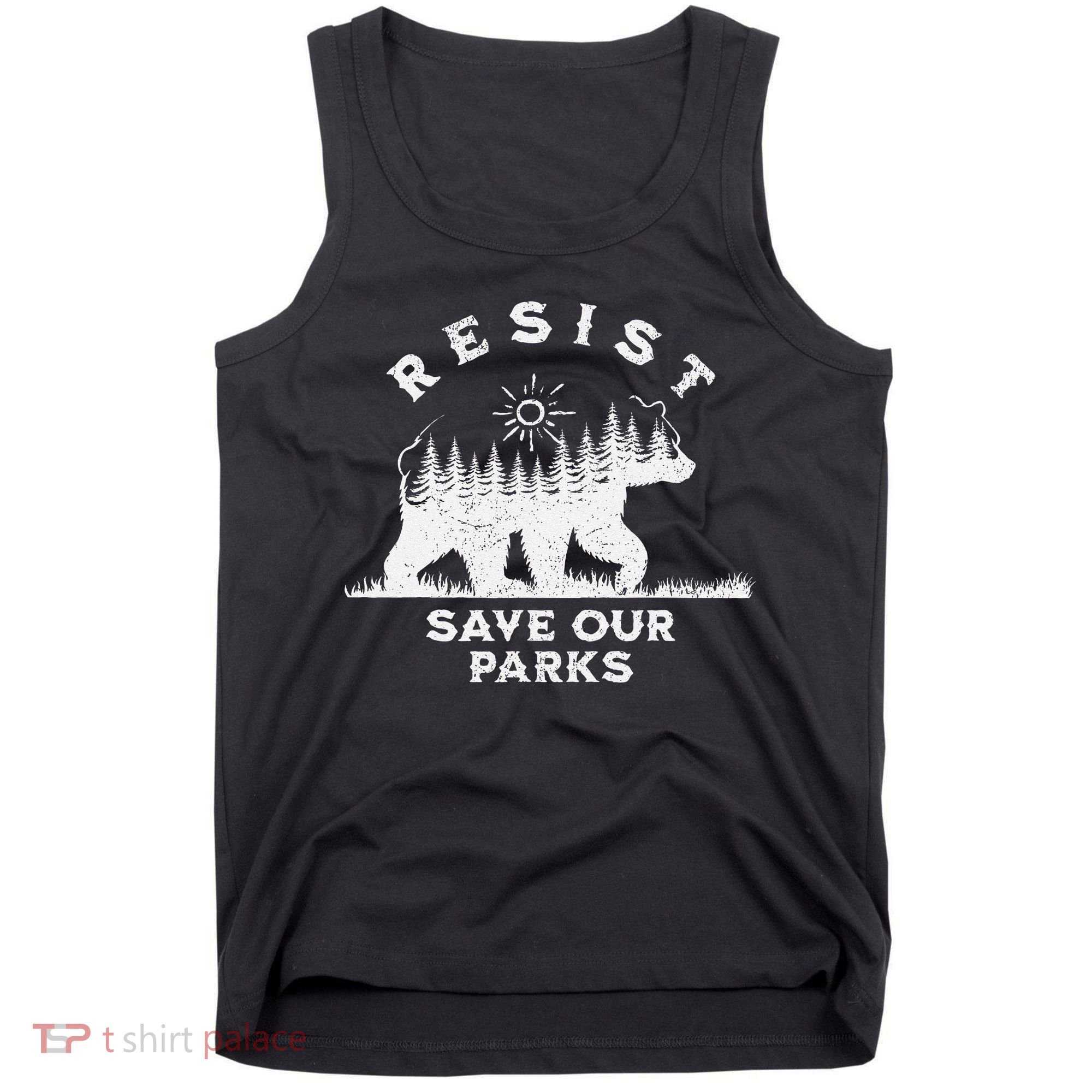 Resist Save Our Parks Us National Parks Bear Alt Souvenir Tank Top