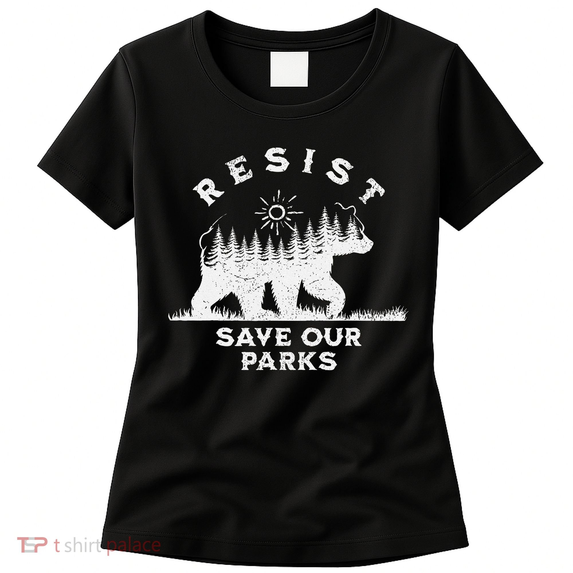 Resist Save Our Parks Us National Parks Bear Alt Souvenir Women's T-Shirt