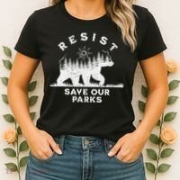 Resist Save Our Parks Us National Parks Bear Alt Souvenir Women's T-Shirt thumb 2
