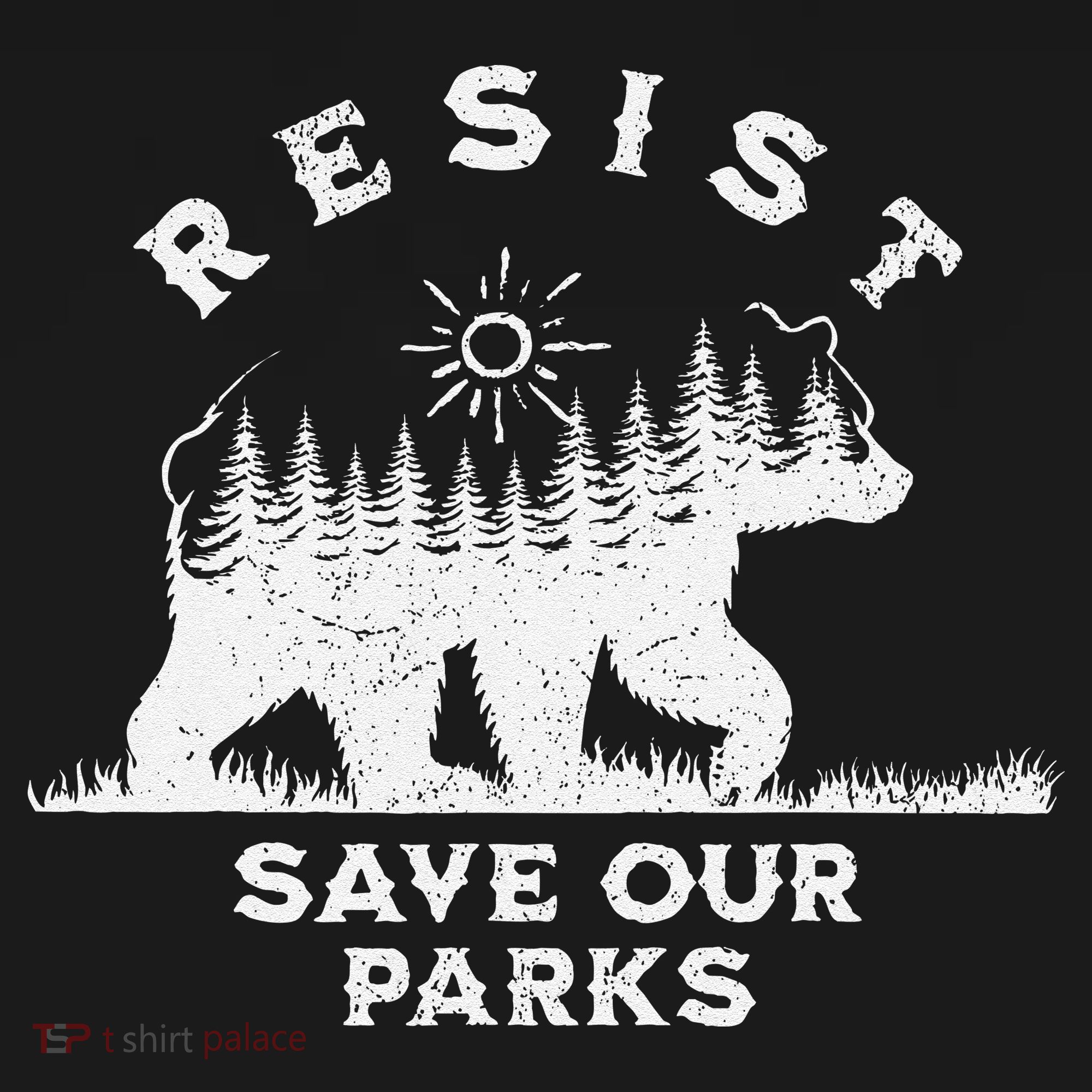 Resist Save Our Parks Us National Parks Bear Alt Souvenir Women's T-Shirt