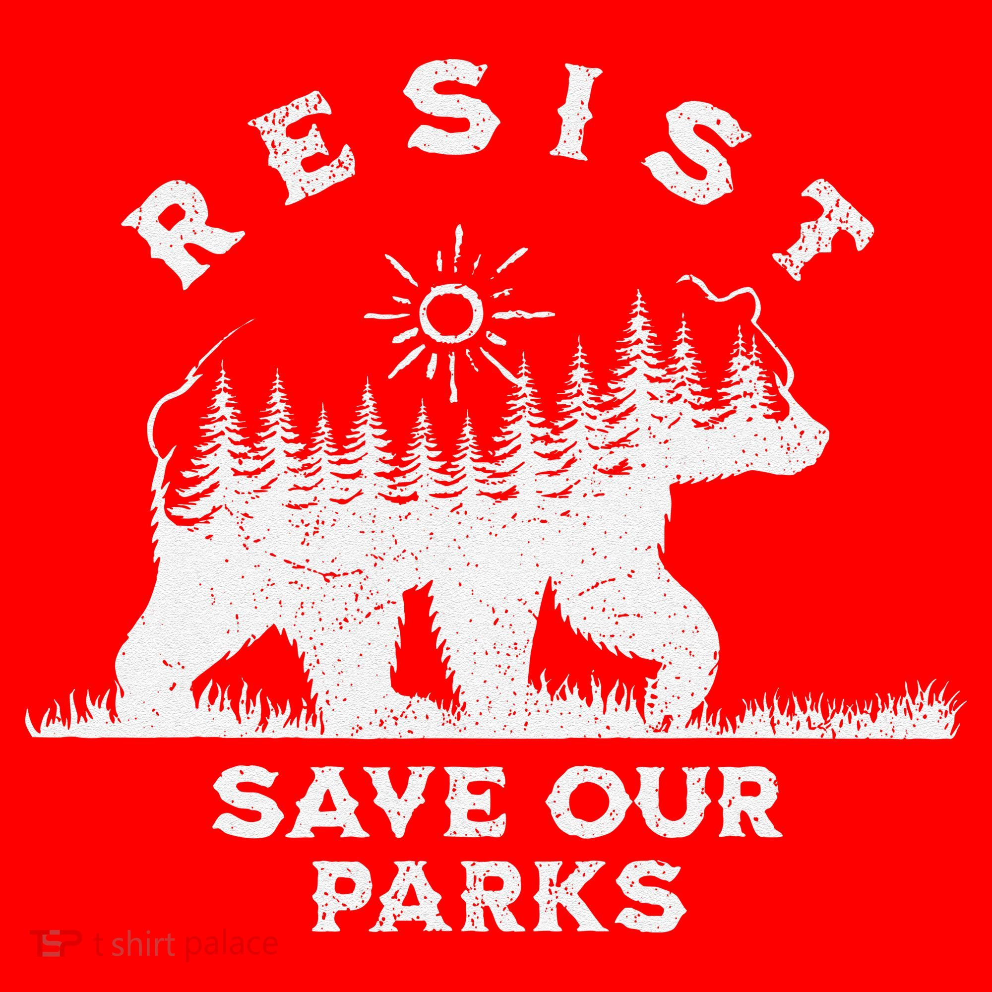 Resist Save Our Parks Us National Parks Bear Alt Souvenir Santa Hat