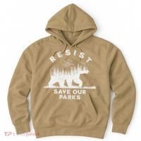 Resist Save Our Parks Us National Parks Bear Alt Souvenir Hoodie thumb 0