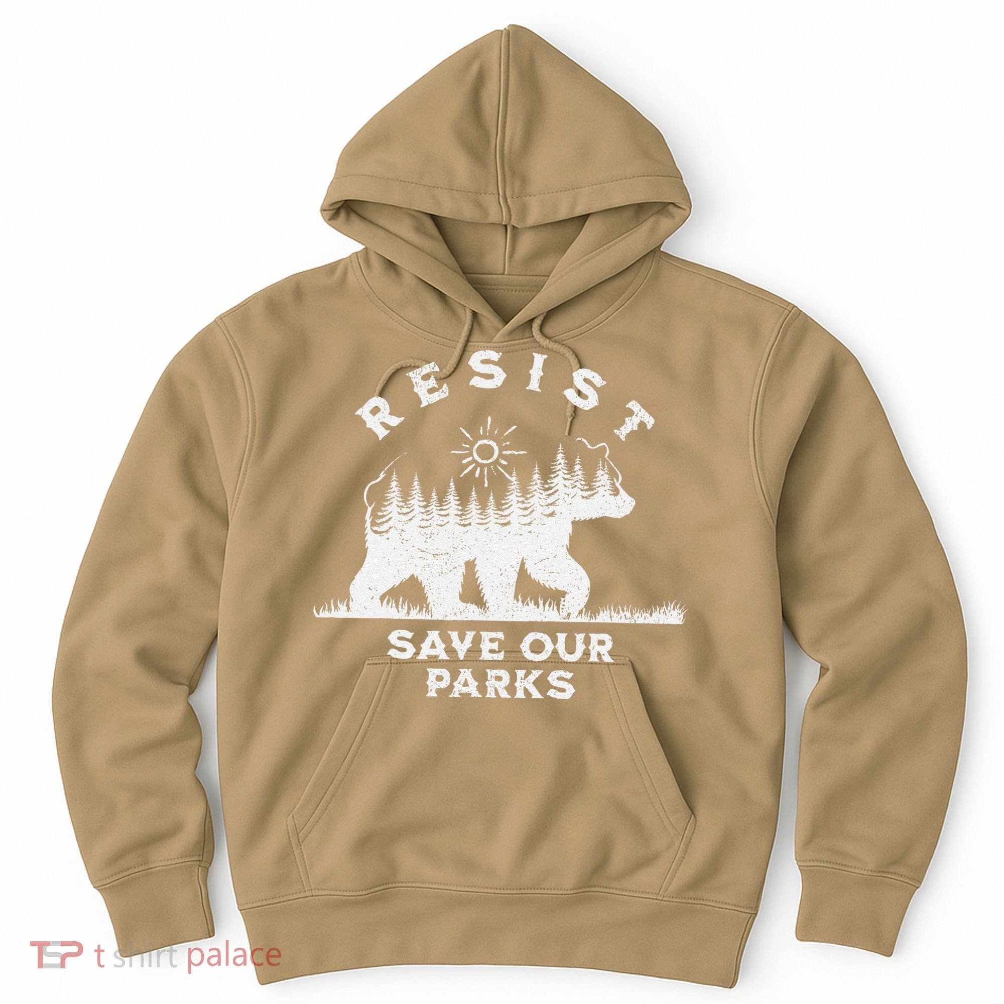 Resist Save Our Parks Us National Parks Bear Alt Souvenir Hoodie