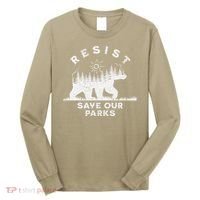 Resist Save Our Parks Us National Parks Bear Alt Souvenir Long Sleeve Shirt thumb 0