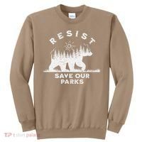 Resist Save Our Parks Us National Parks Bear Alt Souvenir Sweatshirt thumb 0
